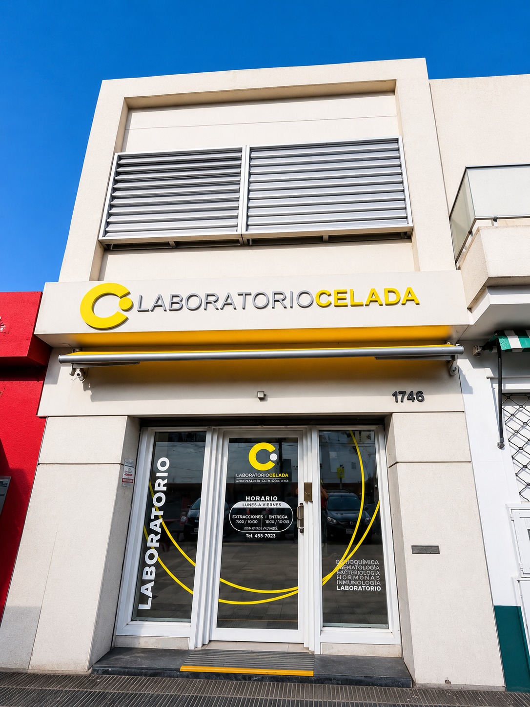 Frente del Laboratorio Celada